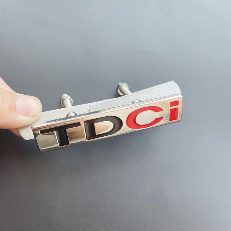 BAYQ4 3D Metal Logo TDCI Badge Car Front Grill Emblem Trunk Decal For Ford Fcous Mondeo C Max Fusion Fiesta TDCI Sticker Accessories