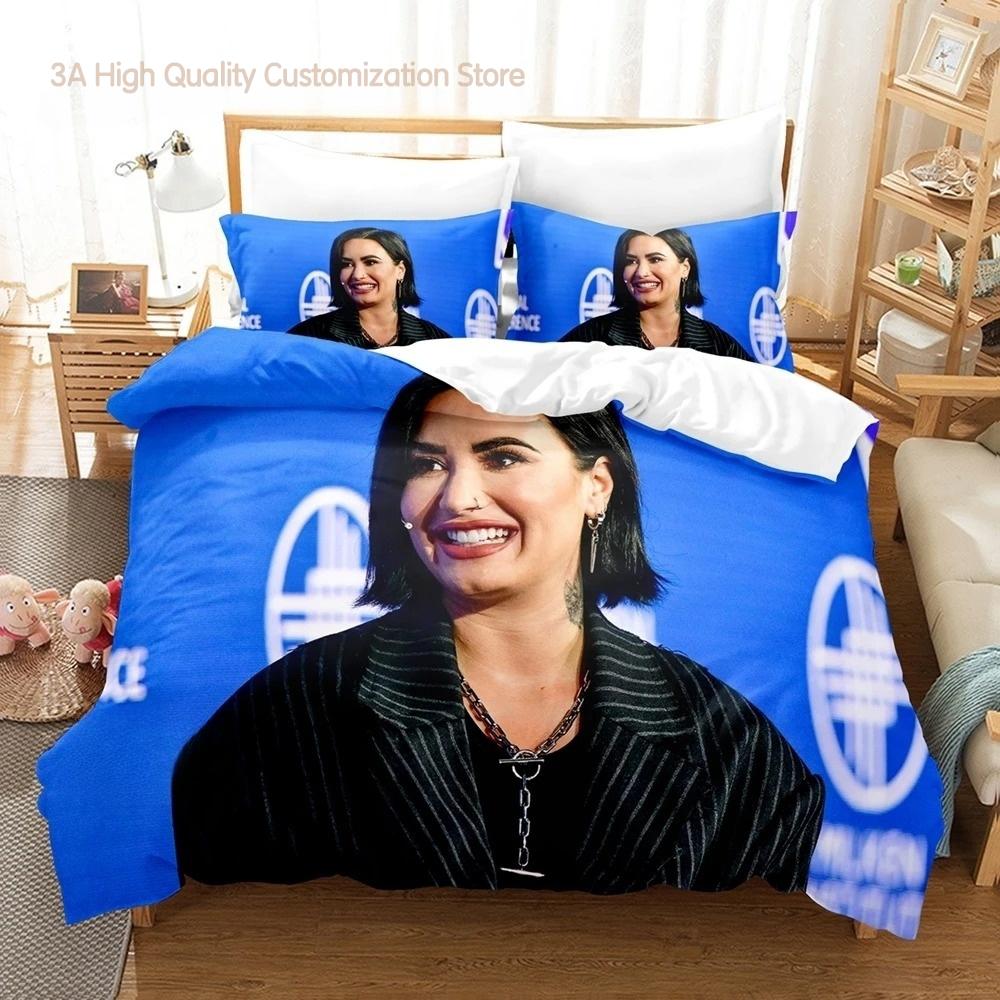 Demi Lovato Bedding Set Single Twin Full Queen King Size Bed Set Aldult Boys Bedroom Duvetcover Sets 3D Print bed sheet set CXG