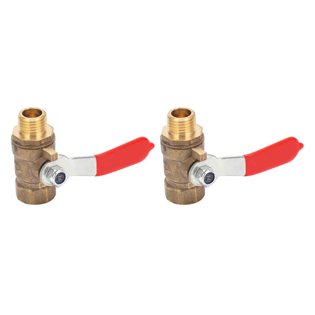 2Pcs Ball Valve 1 4 2 Points Multilayer Silicone Corrosion Resistance Durable Air Compressor Accessories