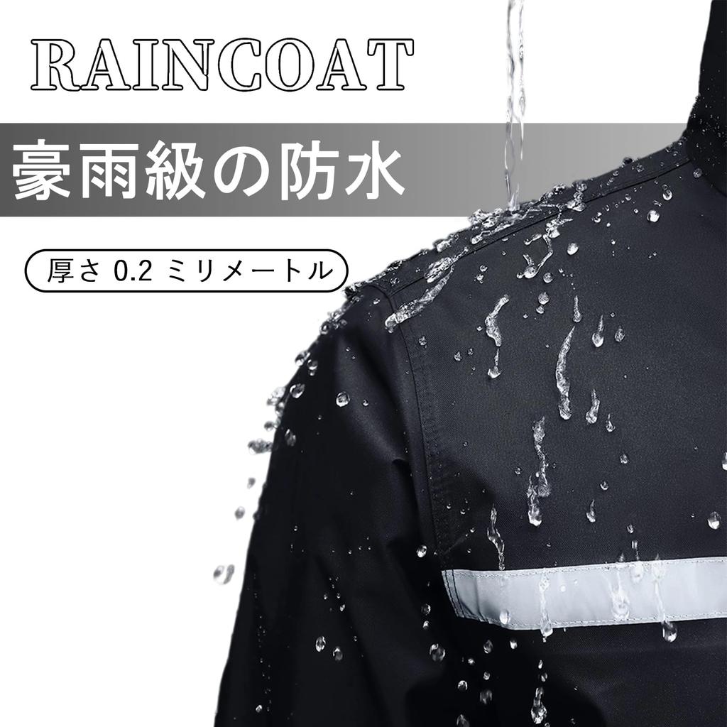 HeiDiga Long Rain Stylish for and Gray Men's Raincoat, Quick-Drying, Comfortable, Breathable, Poncho, Large, Backpack-Compatible, Water-Repellent,