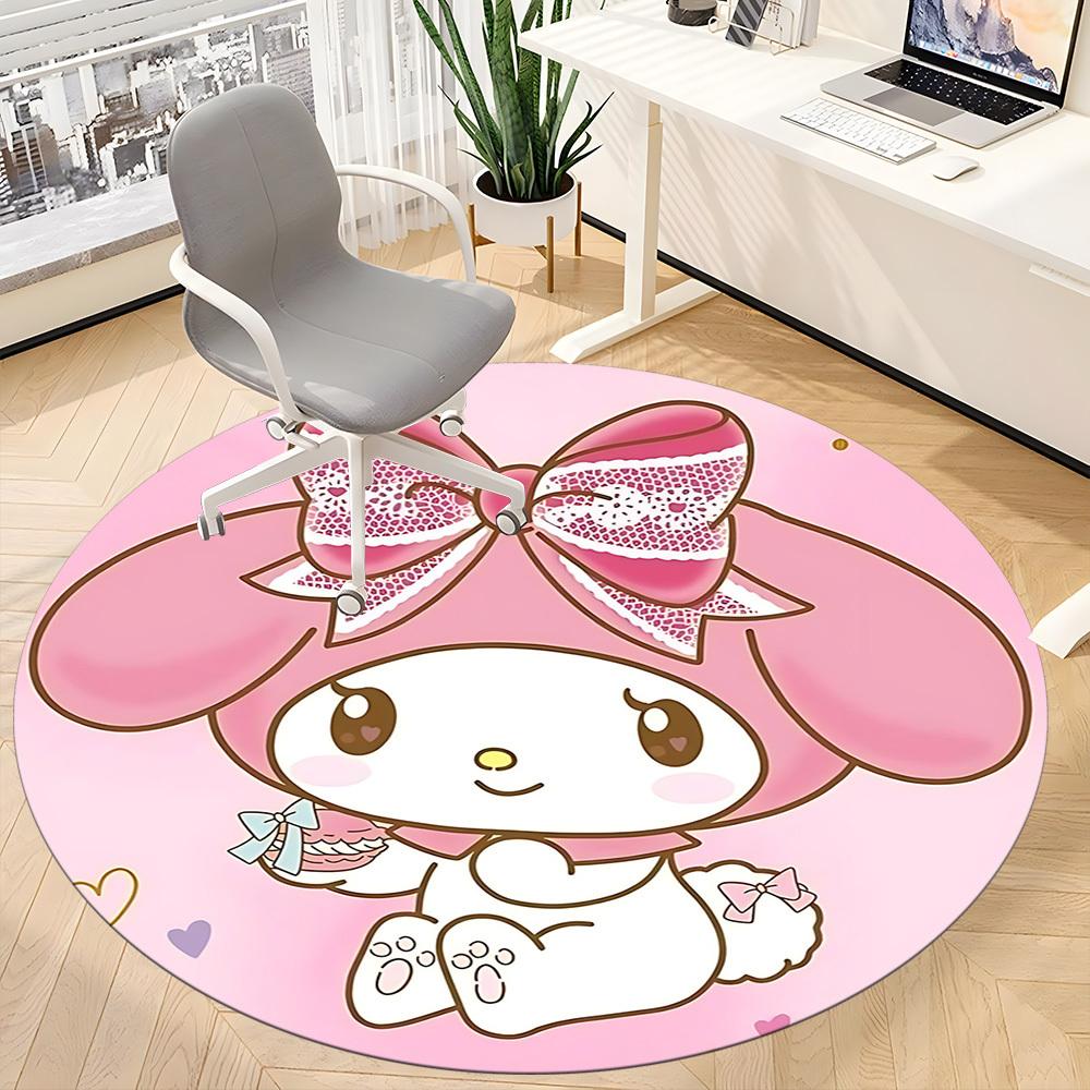 My Melody, Sanrio Office Round Area Rug,  Under Office Chairs Bedroom Living Room Home Decor a0908148
