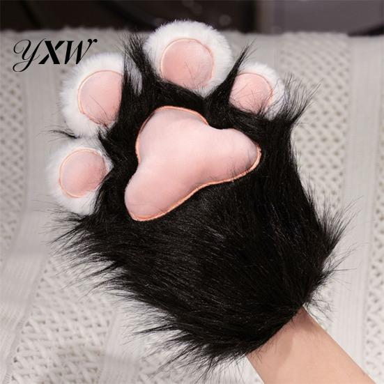 Plush Animal Paw Gloves 1Pc Glove Boot Furry Shoe Fuzzy Cute Cosplay Paws Cat Accessories for Costume Parties Theme