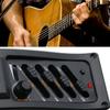 Guitar Pickup 4-Bands Acoustic Guitar Pickup Electric Guitar Equalizer Volumes Control Preamp Amplifier Equalizer Pickup