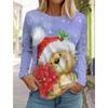 Móda Vánoce Sněhulák Dámské Tričko s dlouhým rukávem 3D vzor Podzimní Santa Claus Dámský Top Harajuku Pulovr Oblečení
