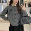 Arctic Velvet Washing Water, Gentle Lace Lace Neckline Bow Knitted Cardigan Women's Autumn and Winter New Sweater Jacket
