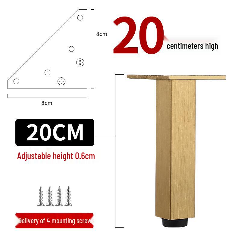 Adjustable Aluminum Alloy Furniture Legs for Cabinets, Sofas, Coffee Tables, TVs, and Beds