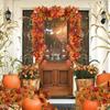 Artificial Maple Leaf Garland Fake Autumn Leaves Garland Hanging Plant Wedding Thanksgiving Dinner Party Fireplace Decor