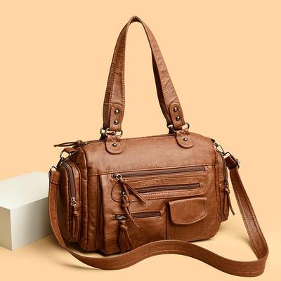 Motorradtasche mit mehreren Fächern, hochwertige Textur, modische Pendler-Umhängetasche zum Umhängen