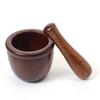 Tokunari Mortar and Pestle Set, Wooden Lacquered Bowl and Pestle Set, 11cm Diameter X 10cm Height, Perfect for Home Use, Gift, Cookware, TAL-101