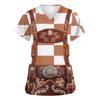 Women's V Neck Short Sleeve Work Shirt with Pockets Oktoberfest Print Top Nursing Uniform Comfortable Fit Durable Material