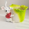 Handicraft Bunny Flowerpot Resin Garden Figurines Sculpture Succulent Flowerpot Balcony