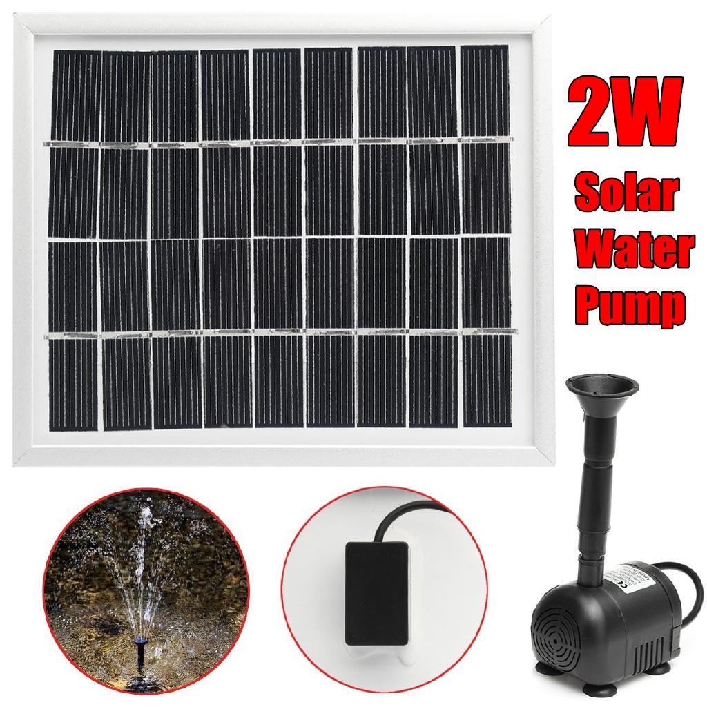Pannello Solare Pompa Acqua Alimentazione Piscina Sommergibile Fontana Giardino Piante Irrigazione Alimentazione Fontana Stagno Giardino Decorazione Esterna 2W