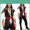 Elegantný karibský pirátsky kostým pre dospelých na Halloween pre ultimátny cosplay zážitok