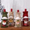 Christmas Wine Bottle Cover Merry Christmas Decor Holiday Elk Santa Claus Champagne Bottle Bag Holiday Party Home Gift