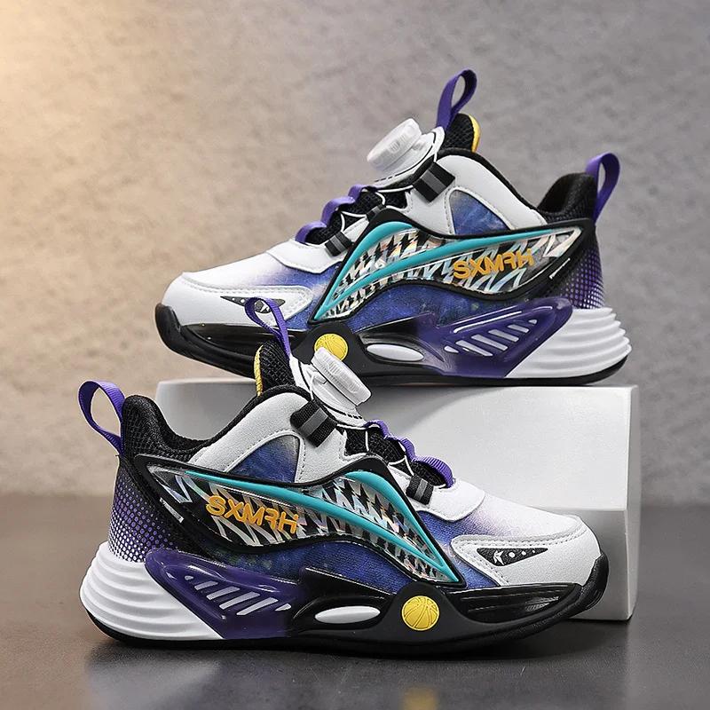 New Children's Non Slip Leather Sports Shoes Boys' Breathable Running Shoes,mMedium and Large Children's Casual Sports Shoes