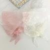 Sunscreen Thin Embroidered Flowers Headband Breathable Triangle Waistband Ramie Head Scarf  Outdoor