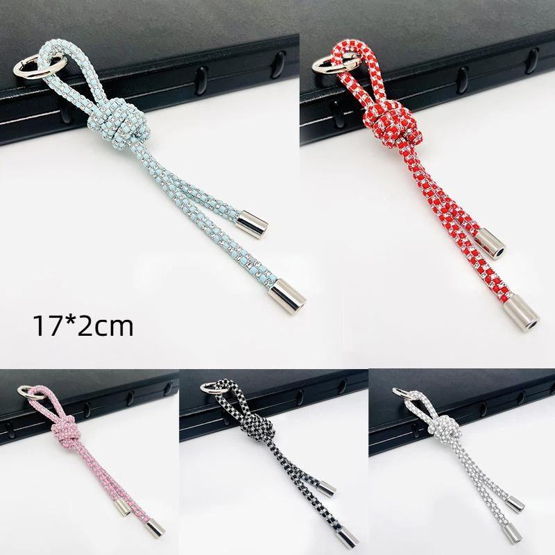 Handmade Butterfly Knot Flash Mobile Phone Pendant Bag Accessory Elegant Personality Style Keychain Decoration