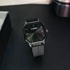 Men'S Watch Magnetic Suction Silicone Tape Simple Temperament Wind Simple Square Quartz Watch