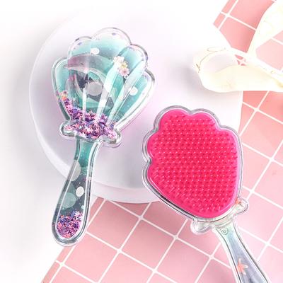 Traumhafter, farbenfroher Prinzessinnen-Muschel-Unterwasserwelt-Mädchenkamm für Kinder, Geschenk, Massage-Haarbürsten für Kleinkinder, Baby-Haarpflegekamm