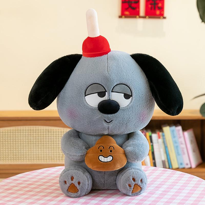 

Plush Dog Cartoon Toy Doll Throw Pillow Gift Cute Design Comfortable Soft And 25cm/9.84in серый