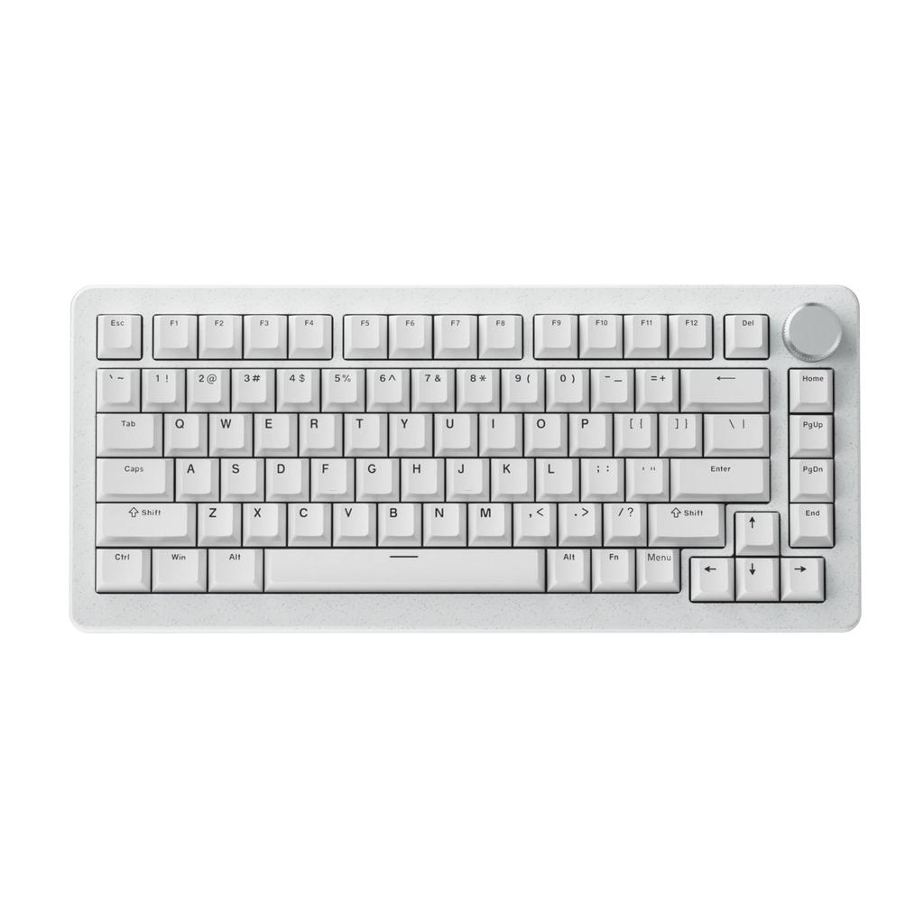 DrunkDeer A75 Pro Rapid Trigger Keyboard eSports Gaming Keyboard Magnetic Switches Adjustable Actuation ANSI 75% Design with Knobs White