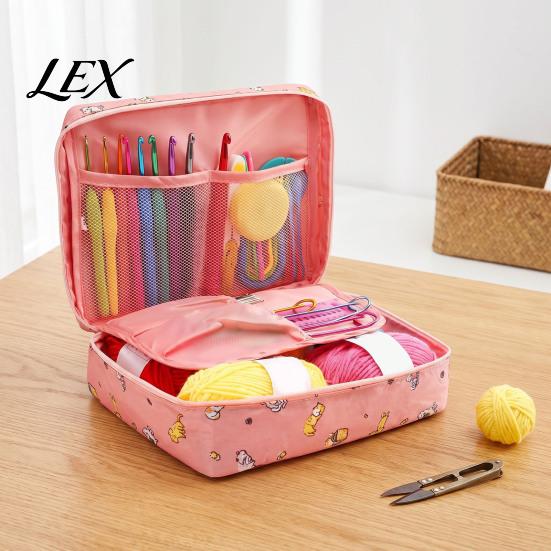 Ergonomic Crochet Hooks for Hands 59Pcs/Set Tools Kit, Yarn Accessories Set Portable Projects Travel with Storage Bag, Complete Tool Kit Beginners,