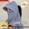 UV Protection Ice Silk Hat with Full Face Shade for Outdoor Cycling - Breathable Summer Neck Guard for Men & Women