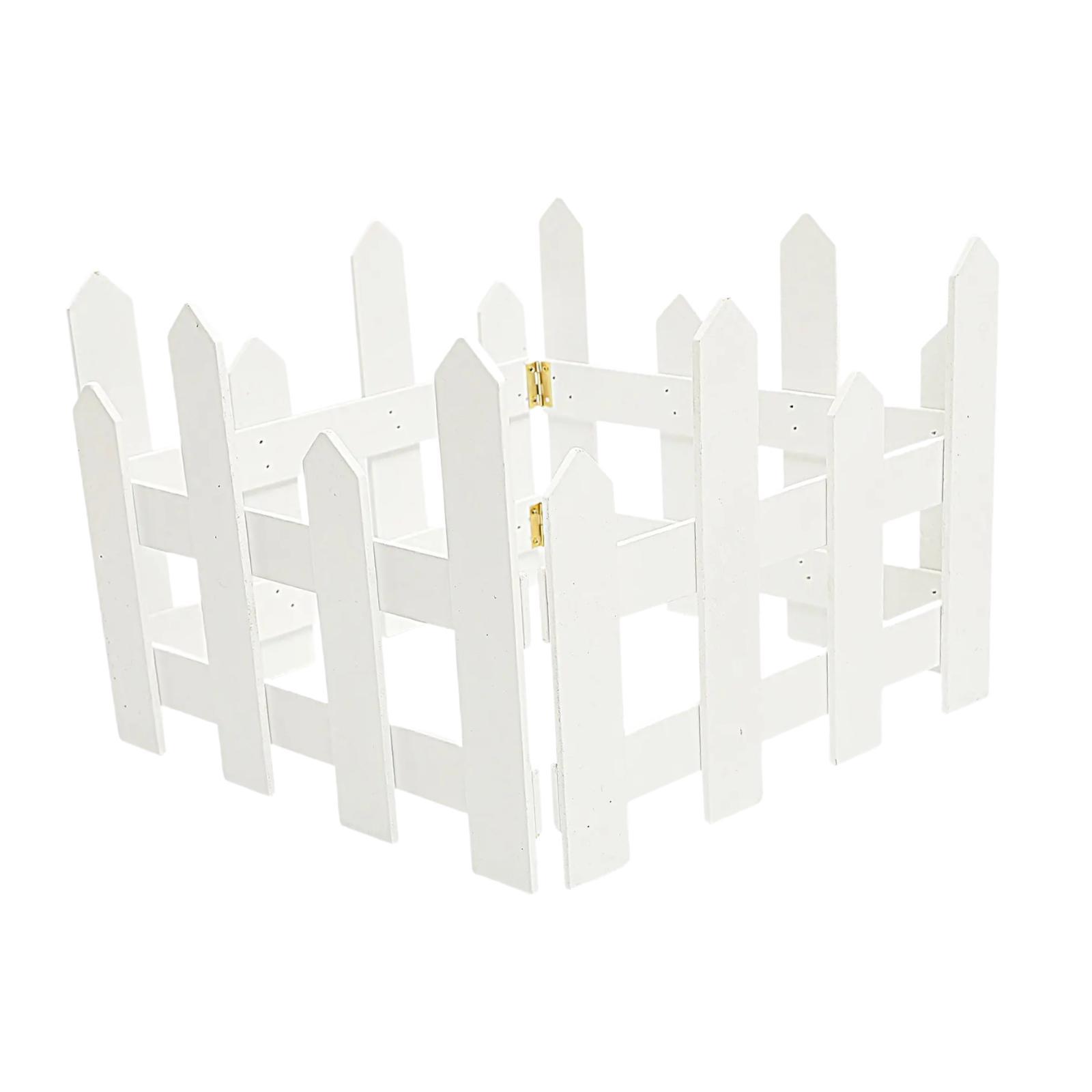 

Smooth Finish Picket Fence Panels for Gardens Outdoor Decor for Christmas Tree Barriers Party Use