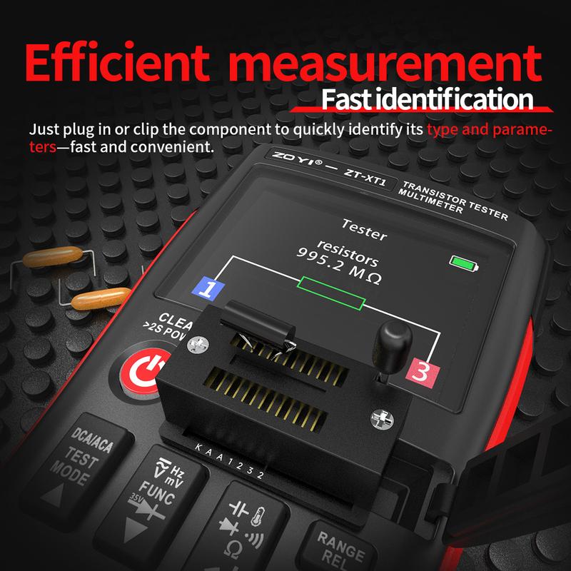 ZOYI XR1 2-in-1 Intelligent Transistor Tester Digital Multimeter Electronic Repair Tool for Tech Enthusiasts