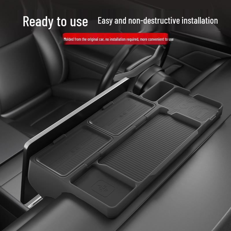 Tesla Model Y Rear Screen Storage Box with Phone Holder