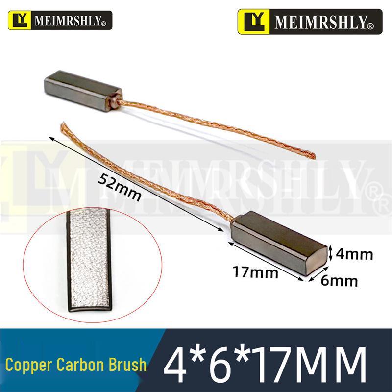 Compatible Carbon Brushes for Valeo, Remy, Jenory, Hanla Alternators - 4.5x6.5x17 mm, High Wear Resistance