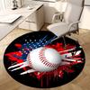 1pc Office Carpet Chair Mats American Baseball Artwork Perfect for Decorating Office Chairs, Living Rooms, Or Bedrooms