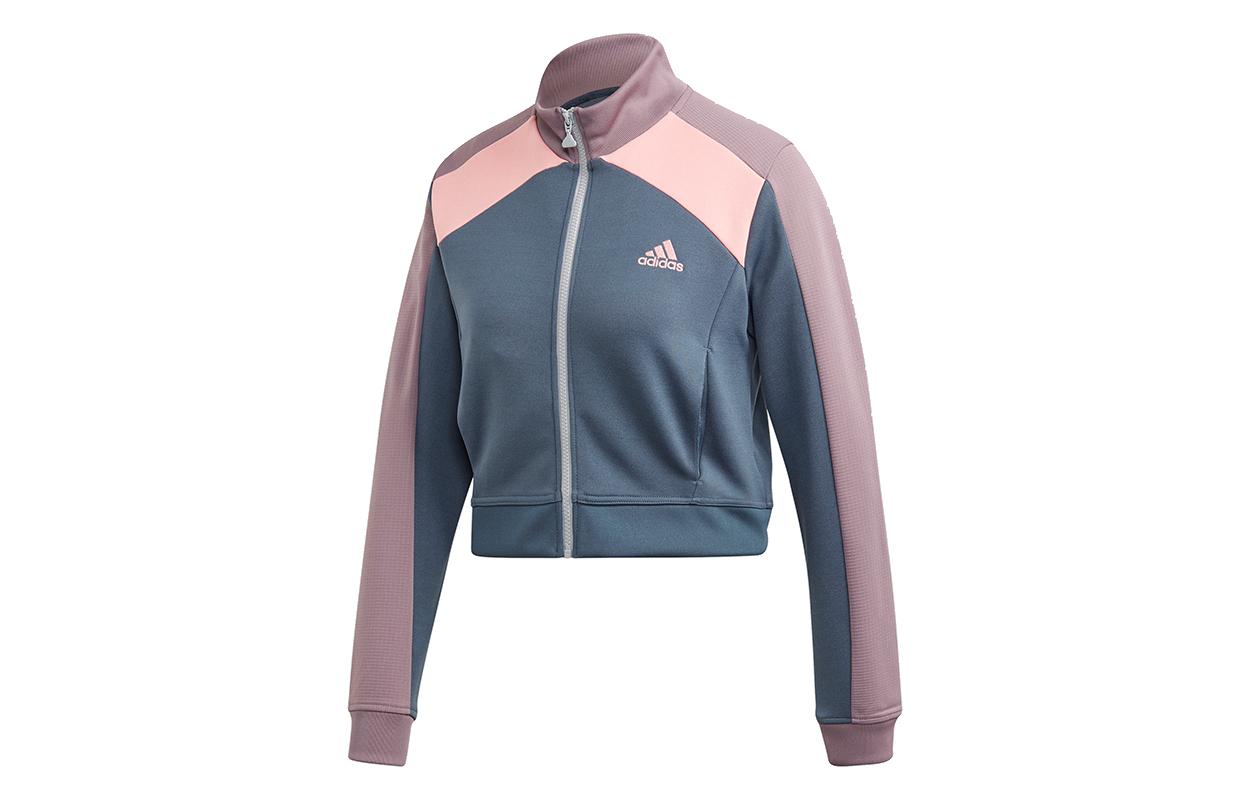 Adidas Cropped Coats Women s Ruins Blue Stand Collar Moderate GG6721 L