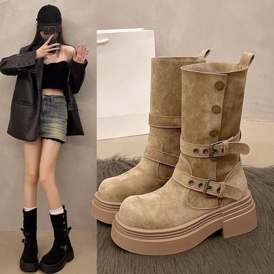 Fashionable Short Boots, New Retro Thick-soled Boots, Women's Shoes