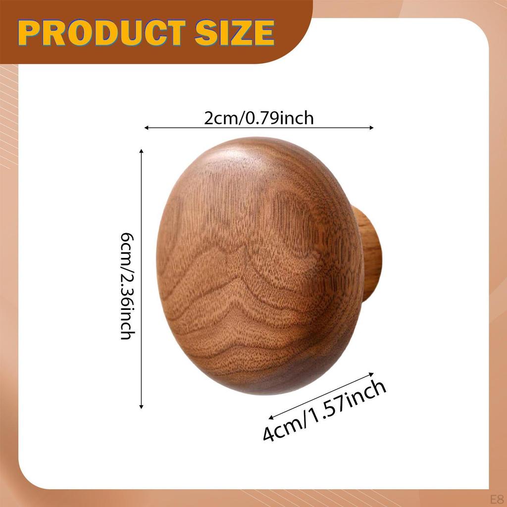 Wooden Coat Hook Decorative Utility Hat Organizer Storage Wall Hanger Key Holder for Closet