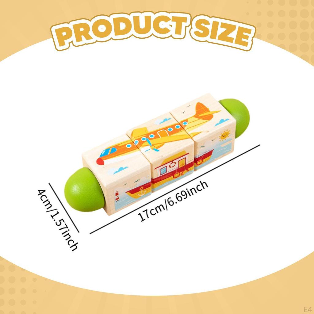 , Educational Toys, Building Blocks with Cartoon Motifs, Puzzles for Preschoolers, Gift