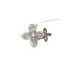 Lucky Clover Open Ring With Zirconia Flower Design For Women Fashion Jewelry