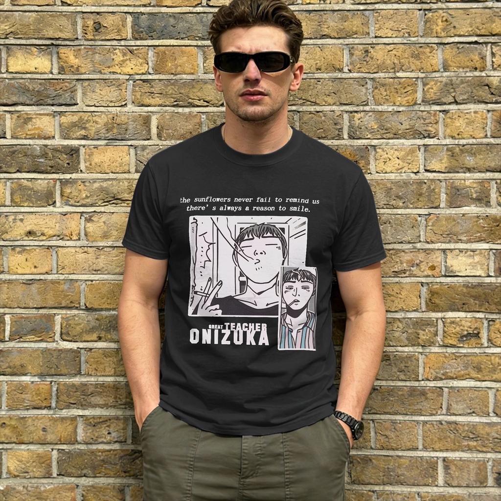 Anime Great Teacher Onizuka Tshirts For Unisex Hipster Cotton Tees Crew Neck Short Sleeve T Shirt Gift Idea Clothes