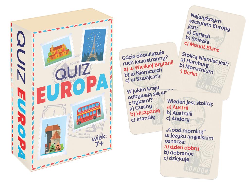 Quiz Europe. Mini. Board game. Kangaroo