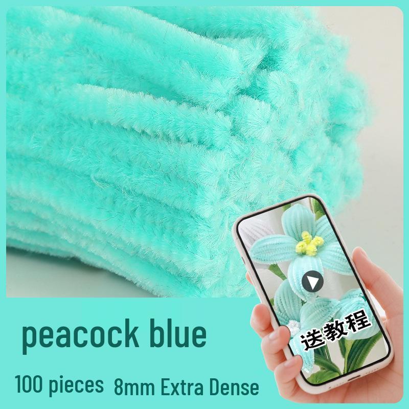 Colorful Chenille Sticks: Craft Pipe Cleaners for Kids' Velvet Flower Bouquets