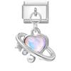 Zircon Colorful Crystal Butterfly Heart Flower Pendant Italian Charm Link Fit 9mm Bracelet Stainless Steel Women DIY Making Gift