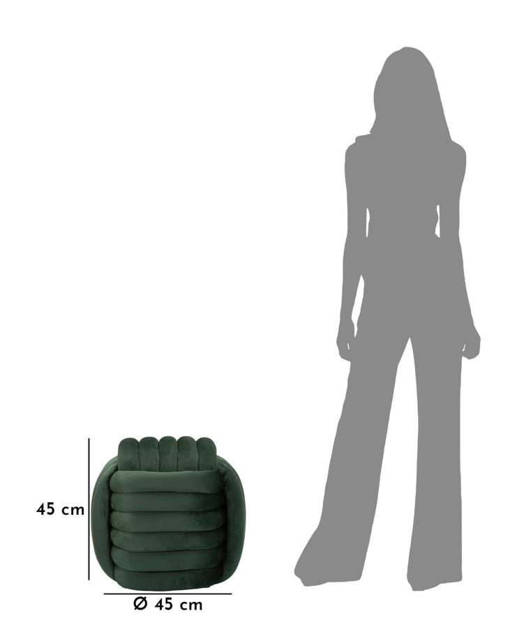 Stool Softy Green Cm 45X45X45