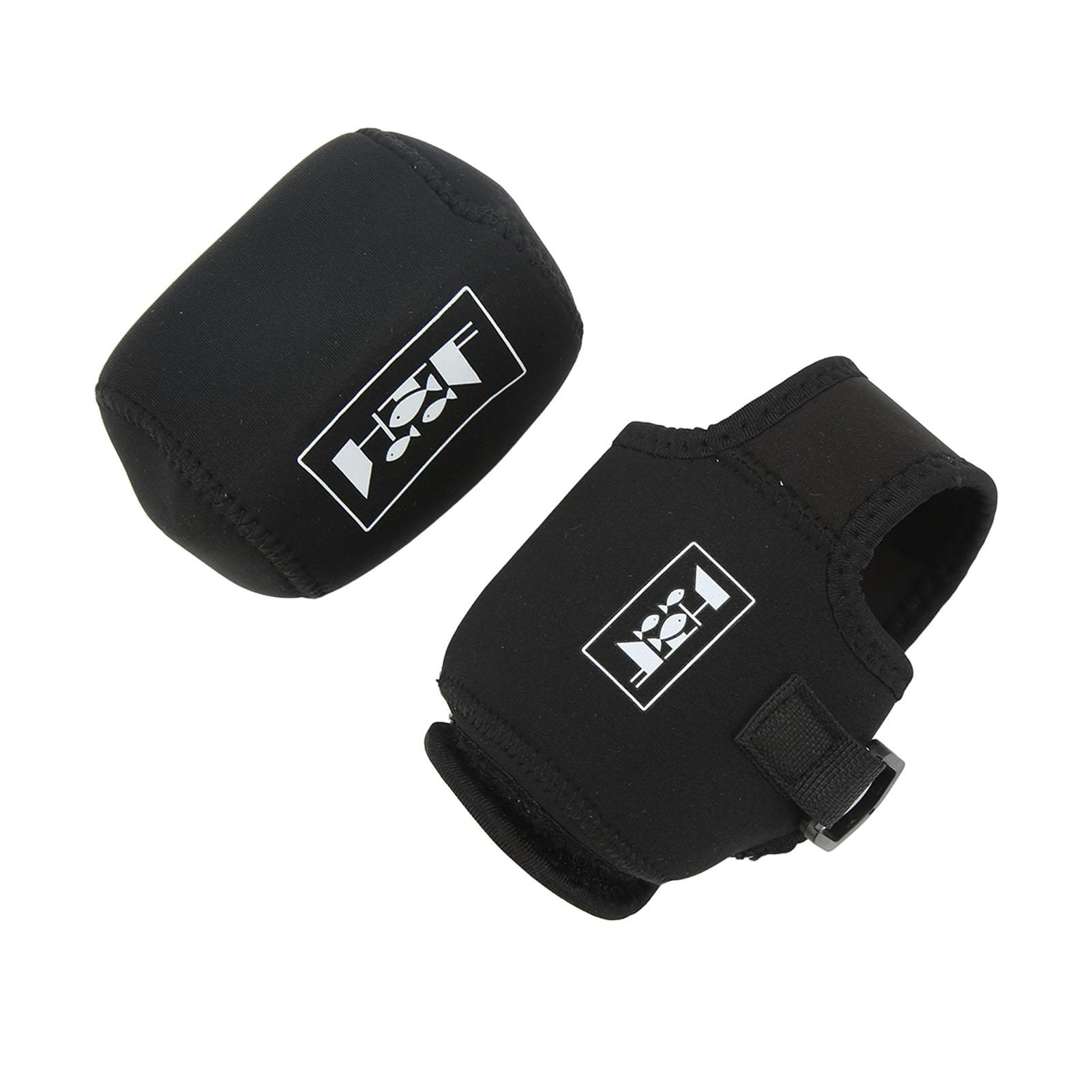 Igeteck 2Pcs Fishing Reel Cover Neoprene Impact Resistant Elastic Fishing Reel Pouch For Outdoor