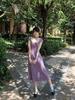 Large Size Gentle Wind Dress Women's Summer Pear-shaped Body Floral Skirt Fat MM Belly and Thin Skirt