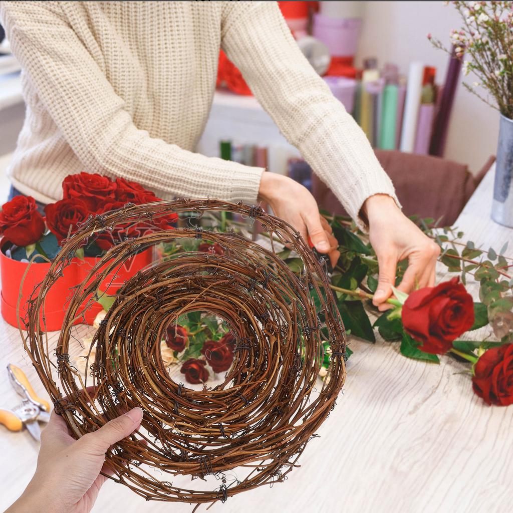 Versatile Rattan Wreath DIY Craft Supply Handmade Rattan Garland Base for Floral Wreaths Front Door Hanging Decoration Craft
