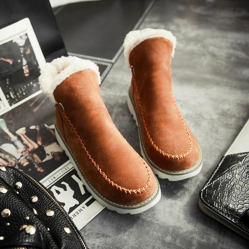 Botines de ante de mujer con suave forro de borreguillo y suela ancha de  goma comprar a buen precio — entrega gratuita, reseñas reales con fotos —  Joom