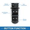 Power Window Switch No.848200E020 Front Left Driver Side Window Control Switch for Toyota Tacoma Highlander Black
