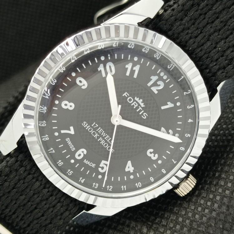 

REFURBISHED FORTIS WINDING SWISS MENS WRIST BLACK WATCH 622c-a416908-2 lot622c-a416908