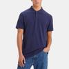Levis Casual Comfortable Solid Color Short Sleeve Polo Shirt Men Tops Blue A7249-0001