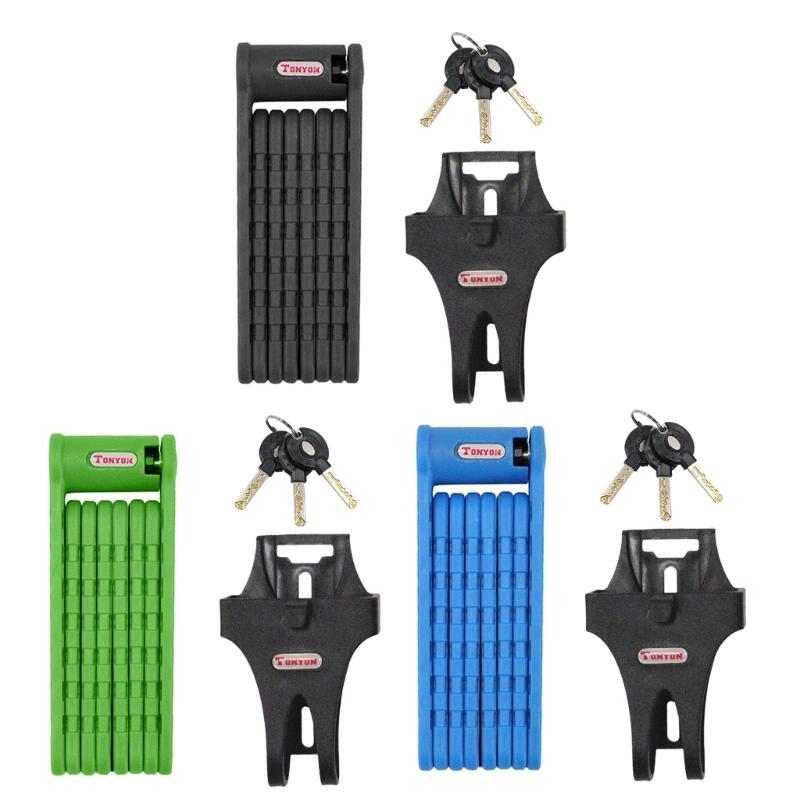 Hochleistungs-Diebstahlsicherung Secure Guard mit Schlüsseln & einfacher Montage Klassisches Faltradschloss Hohe Sicherheitsstufe Fahrradschloss